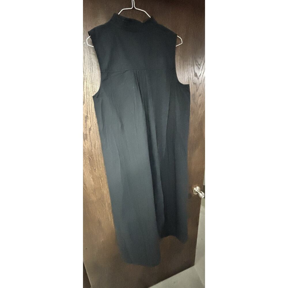 Banana Republic Petites Black Sleeveless Mock Neck Button Shift Size Large - Picture 4 of 4
